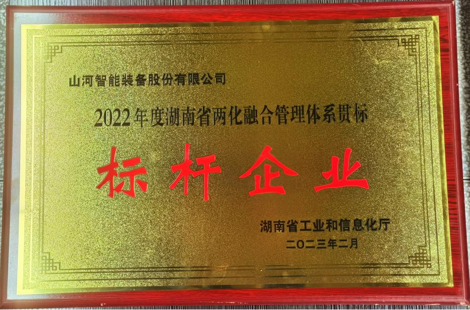 点赞！银河集团9873cm智能获评2022年度湖南省两化融合治理系统贯标标杆企业