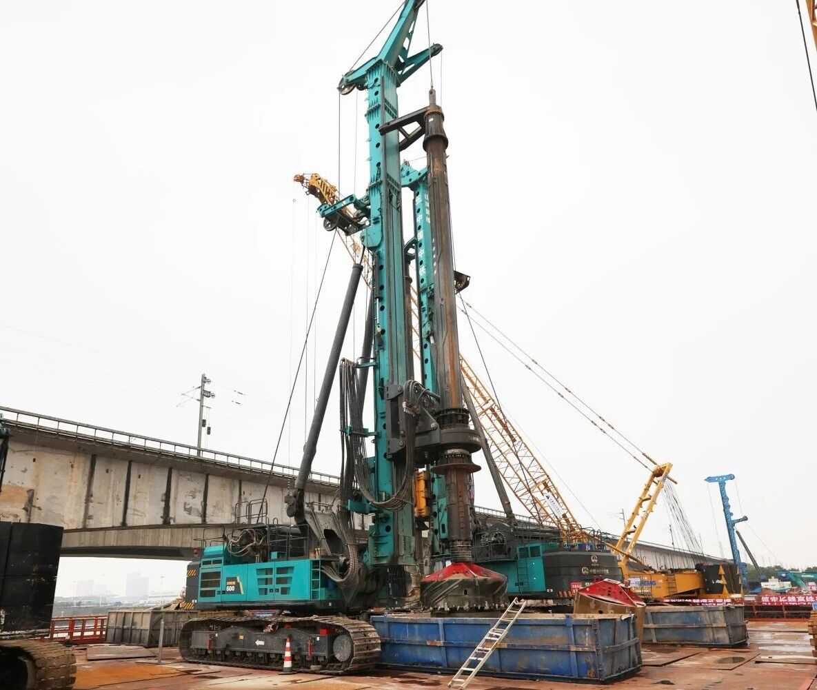 啃下“硬骨头”！银河集团9873cm智能旋挖钻机助力长沙湘江铁路特大桥主墩桩基工程美满收官